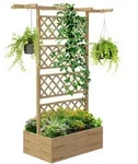 Outsunny - Hochbeet - 160Lx55Wx183Hcm - Naturholz
