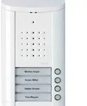 Ritto Entravox T&uuml;rstation Audio, 4 WE, wei&szlig; lackiert, 4 Klingeltasten, 4