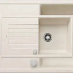 BLANCO GmbH + Co KG BLANCO ZIA 5 S Einbausp&uuml;le SILGRANIT softwei&szlig; ab 50 cm Excenter