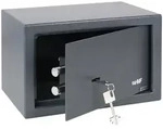 HMF 49200-11 Safe Tresor mit Schl&uuml;ssel, M&ouml;beltresor | 31 x 20 x 20 cm | Anthrazit