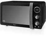 Swan SM22030LB Retro Digitale Mikrowelle 20L, 5 Leistungsstufen, Auftauen,...