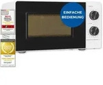 Exquisit Mikrowelle 20L, 700 Watt, 24,5cm Drehteller, 5 Leistungsstufen, Timer,