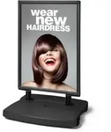 Exposici&oacute;nate Doppelseitige Au&szlig;enwerbung Staffelei schwarz (70x100) WTR70x100BLK