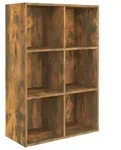 B&uuml;cherregal/Sideboard Holzwerkstoff V2 | vidaXL : Farbe - R&auml;uchereiche
