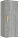 vidaXL Wandschrank Grau Sonoma 34,5x34x90 cm Holzwerkstoff