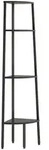 vidaXL Eckregal mit 4 Ablagen Schwarz 45,5x31,5x150 cm