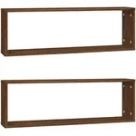 vidaXL Wandregale 2 Stk. Braun Eichen-Optik 80x15x26,5cm Holzwerkstoff