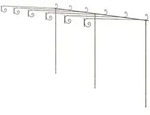 vidaXL Garten-Pergola Antik-Braun 6x3x2,5 m Eisen