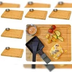6 Personen Raclette Teller Set - 30x25 Raclette Brettchen Pf&auml;nnchen Untersetzer