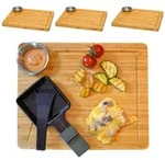 4 Personen Raclette Teller Set - 30x25 Raclette Brettchen Pf&auml;nnchen Untersetzer