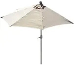 Mendler Sonnenschirm halbrund Parla, Halbschirm Balkonschirm, UV 50+ Polyester/Alu