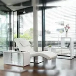 SalesFever Relaxliege mit Nackenkissen | Bezug Kunstleder | Gestell Edelstahl |...