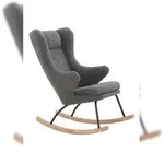 SalesFever Schaukelstuhl | Teddyfell | B 66 x T 104 x H 106 cm | Grau