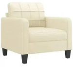 vidaXL Sessel Creme 60 cm Kunstleder