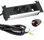 Bachmann KAPSA S Einbausteckdose 2x Steckdose 1x CM (927.002) mit Stromzuleitung