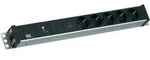 BACHMANN 19" 1,5HE 5xCEE7/3 1xGVS-Plus 2,0m CEE7/7