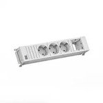 BACHMANN POWER FRAME 3xCEE7/3 1xCM 0,2m GST18 RAL9010