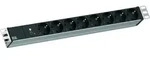 BACHMANN 19" 1HE 8xCEE7/3 RAL7035 1xSPD-Plus 2,0m CEE7/7