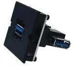Bachmann Custom Modul 1x USB 3.0 A/A Buchse, 90&deg; angewinkelt (917.122)