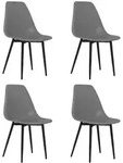 vidaXL Esszimmerst&uuml;hle 4 Stk. Grau PP