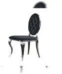 KAWOLA Stuhl LINDA Esszimmerstuhl Barock Velvet schwarz