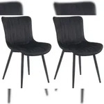 CLP 2er Set St&uuml;hle Largo schwarz/Samt