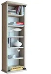 VCM Loposa Regal CD,DVD Aufbewahrung 150 CD 6 Ablagen Eiche dekor.