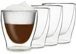 Feelino DUOS doppelwandiges Thermoglas 200 ml Borosilikatglas handgemacht Transparent