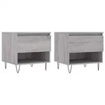 vidaXL Couchtische 2 Stk. Grau Sonoma 50x46x50 cm Holzwerkstoff