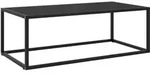 vidaXL Couchtisch Schwarz mit Schwarzem Glas 100x50x35 cm