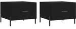vidaXL Couchtische 2 Stk. Schwarz 50x50x40 cm Holzwerkstoff