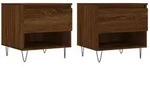 vidaXL Couchtische 2 Stk. Braun Eichen-Optik 50x46x50 cm Holzwerkstoff