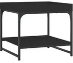 vidaXL Couchtisch Schwarz 49,5x49,5x45 cm Holzwerkstoff