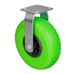 WAGNER Bockrolle PANNENSICHER - PU gesch&auml;umtes Rad &Oslash; 260 mm, Felge 75 mm, Platte
