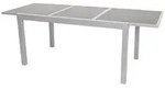 Merxx Ausziehtisch, 140 (200) x 90 cm, Aluminium/Glas, Silber