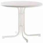 SIEGER 209/ Boulevard-Klapptisch, &Oslash; 86x72 cm, wei&szlig;