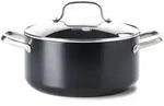 Kasserolle Copenhagen 20 cm mit Deckel - 310 cl Schwarz Rund Keramik Greenpan