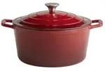 APS steelpan met deksel -5 STARS- &Oslash; 28 cm, H: 13 cm, 6 liter gietijzer,