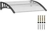 Outsunny - Vordach - L100 x B75x H23 cm - mehrfarbig