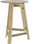 FUN STAR Kiefernholz Stehtisch &Oslash; 78 cm, komplett aus Kiefernholz