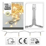 EDM FESTE GIRLANDE 120 WARMWEI&szlig;E LEDS 220V 12M IP44 TRANSPARENTES KABEL