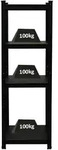 PROREGAL All Black Series Schwerlastregal Ragnar | HxBxT 150x45x45cm | Fachlast...