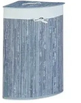 Relaxdays Eckw&auml;schekorb Bambus, faltbare W&auml;schebox 60 l, platzsparend,...