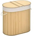 HOMCOM - W&auml;schekorb - 62,5L x 37B x 60,5H cm - natur