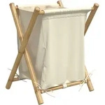 vidaXL W&auml;schekorb Cremewei&szlig; 45x55x63,5 cm Bambus