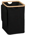 KESPER W&auml;schesammler, Bambus, FSC, schwarz 50x41x33cm