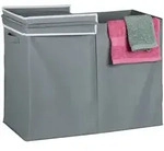 Relaxdays W&auml;schekorb mit Deckel, 100 l, faltbar, Stoff, W&auml;schesammler Bad &