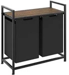 tectake W&auml;schesortierer mit Ablage, Industrial Style - 34 x 74 x 72 cm...