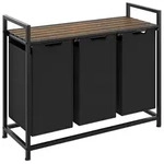 tectake W&auml;schesortierer mit Ablage, Industrial Style - 34 x 93.5 x 72 cm