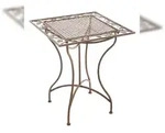 CLP Gartentisch Asina Metall HBT: 72x60x60 cm antik braun